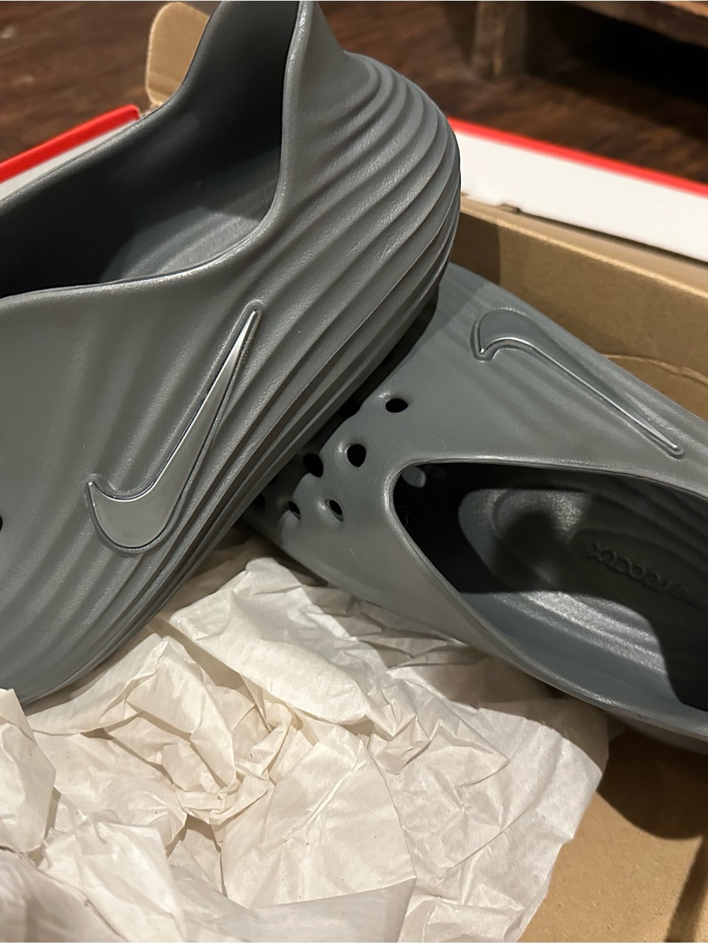 Nike Women’s Slip-On Athletic Clog in Gray